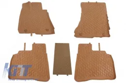 image-3-Floor Mats Rubber Mats suitable for MERCEDES Benz S-Class W221 Long Wheel Base (2005-2012) Brown