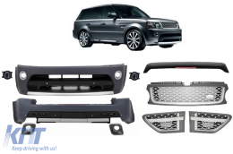 image-6-Комплект за тяло, подходящ за Land Range Rover Спорт L320 Facelift (2009-2013) Автобиографичен дизайн Сребърен Решетка Edition