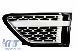 Комплект за тяло, подходящ за Land Range Rover Спорт L320 Facelift (2009-2013) Автобиографичен дизайн Черен Сребърен Решетка Edition-image-6041922