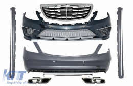 image-64-Боди комплект с накрайници за ауспух, подходящ за Mercedes W222 S-Class (2013-07.2017) S65 S63 Дизайн