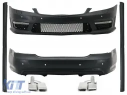 image-50-Пълен комплект за каросерия, подходящ за Mercedes S-Class W221 (2005-2013) LWB с Накрайници за ауспух S63 S65 Дизайн