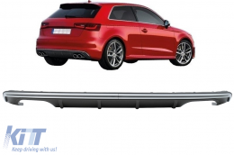 Дифузьор на Задна Броня , подходящ за Audi A3 8V Хечбек Sportback (2012-2015) S3 Дизайн-image-6051913