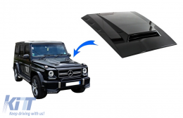 Лопатка за преден капак Лопатка за преден капак, подходяща за Mercedes G-Class W463 (1989-2017) C197 Obsidian Черен PMMA-image-6082266