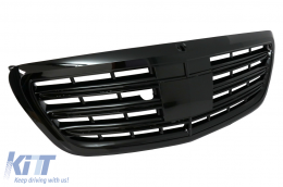 Предна Решетка подходяща за Mercedes S-Class W222 (2014-08.2020) S63 S65 Дизайн Piano Black-image-6003358