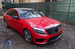 Предна Решетка подходяща за Mercedes S-Class W222 (2014-08.2020) S63 S65 Дизайн Piano Black-image-6089717