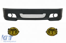 image-20-Предна Броня подходяща за BMW E46 Sedan/Touring (1998-2004) M-Technik M-Tech M-Sport модел с Жълто Фарове за мъгла