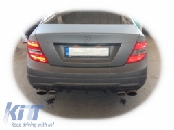 Пълен комплект за модернизиране на каросерията , Подходящ за Mercedes C-class W204 (2007-2012) Facelift C63 Дизайн с Ксенон Facelift Фарове и LED Задни светлини-image-6002772