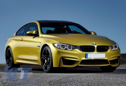 Пълен комплект за каросерия, подходящ за BMW 4 Series F32 F33 (2013-2019) M4 Дизайн Купе Кабрио с Накрайници за ауспух M-Power Черен-image-6003256