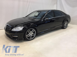 Пълна Предна Броня с Централна решетка, подходяща за Mercedes W221 S-Class (2005-2010) S63 S65 Дизайн и Прагове-image-6053721