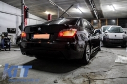 Задна Броня със Прагове , подходящи за BMW 5 Series E60 LCI (2007-2010) M-Technik Дизайн с PDC 18 мм-image-6004889