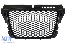 image-45-Предна Решетка без значки, подходяща за AUDI A3 8P Facelift (2007-2012) RS Дизайн Piano Black