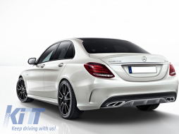 Накрайници за ауспух подходящи за Mercedes GLC 45 X253 C253 GLE SUV W166 Купе C292 450 C-Class W205 C43 Спорт Дизайн-image-6022108