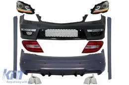 image-34-Suitable for MERCEDES C-class W204 Facelift C63 Complete Exterior Body Kit A-Design