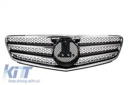 image-47-Front Grille suitable for MERCEDES Benz W204 S204 Limousine Station Wagon (2007-2011) Sport Black Glossy & Chrom