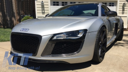 Предна Решетка подходяща за Audi R8 (2007-2012) Медена пита Piano Black-image-6015637
