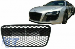 Предна Решетка подходяща за Audi R8 (2007-2012) Медена пита Piano Black-image-6075289