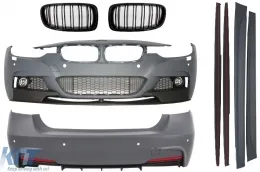 image-14-Complete Body Kit suitable for BMW F30 (2011-up) M-Performance Design with Central Grilles Double Stripe M Design Piano Black