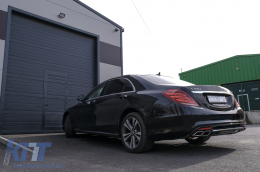 Комплект за каросерия, подходящ за Mercedes S-Class W222 (2013-06.2017) Дълга версия с Накрайници за ауспух S63 Дизайн Хром Special Edition-image-6091099