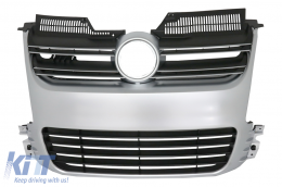 image-38-Предна Решетка , подходяща за VW Golf 5 V (2003-2007) R32 Дизайн Матиран алуминий