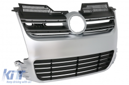 Предна Решетка , подходяща за VW Golf 5 V (2003-2007) R32 Дизайн Матиран алуминий-image-6014732