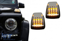 image-6-LED Turning Lights White Clear Lens suitable for Mercedes G-Class W463 (1989-2015)