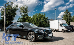 Предна Броня подходяща за MERCEDES Benz W222 S-класа (2013-06.2017) S63 Дизайн със Прагове-image-6015280