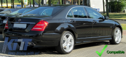 Дефузьор за задна броня подходящ за Mercedes W221 S-Class (2010-2013) Facelift S63 S65 Дизайн-image-6050427