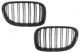 image-53-Централни решетки, подходящи за BMW 7 Series F01 F02 F03 (2008-2015) М дизайн с двойна лента Piano Black