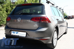 Пълен комплект за каросерия, подходящ за VW Golf 7 VII (2012-2017) R-line Look с Фарове 3D LED DRL Flowing Динамичен Sequential Въртящи се светлини Сребърен-image-6017929