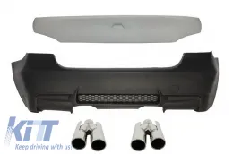image-13-Rear Bumper suitable for BMW 3 Series E90 (2004-2011) M3 Design with Trunk spoiler and Exhaust Muffler Tips