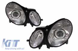 image-76-Headlights suitable for MERCEDES Benz W211 E Class (2003-2006) Chrome