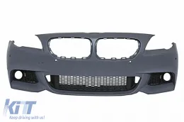 Предна Броня , подходяща за BMW 5 Series F10 F11 (2011-2014) M-Technik Дизайн with Kidney Решетки М дизайн с двойна лента Piano Black-image-6019313