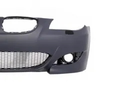 Предна Броня подходяща за BMW 5 Series E60 (2003-2010) M5 Дизайн с Централна решетка Double Stripe Piano Black-image-6019436
