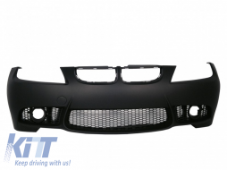 Предна Броня , подходяща за BMW 3 Series E90 Sedan E91 Touring (2004-2008) Non LCI M3 Дизайн с Фарове за мъгла дим-image-6019843