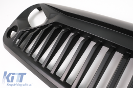 Централна Предна Решетка, подходяща за JEEP Wrangler / Rubicon JK (2007-2017) Angry Bird Дизайн New Стил Матово черно-image-6022361