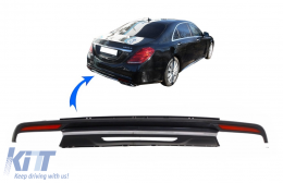 Дефузьор за задна броня подходящ за Mercedes S-Class W222 Спортна линия Package (2013-06.2017) S63 Дизайн-image-6079324
