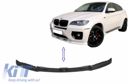 image-70-Front Bumper Spoiler Spliter Extension Lip suitable for BMW X6 E71 (2008-2010) Black