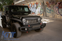 Метална Предна Броня, подходяща за Jeep Wrangler Rubicon JK (2007-2017) 10th Anniversary Hard Rock Стил-image-6023344