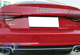 Накрайници за дифузьор на Задна Броня , подходящи за Audi A4 B9 8W (2016-2018) Sedan Avant RS4 Дизайн-image-6023215