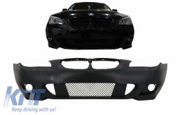 Предна Броня подходяща за BMW 5 Series E60 E61 (2003-2010) M-Technik Дизайн Без фарове за мъгла-image-6065477