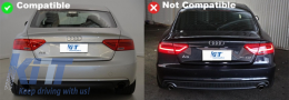 Дифузьор на Задна Броня , подходящ за Audi A5 8T 4 врати Sportback (2012-2015) S5 Дизайн-image-6032044