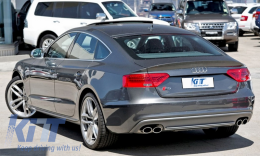 Дифузьор на Задна Броня , подходящ за Audi A5 8T 4 врати Sportback (2012-2015) S5 Дизайн-image-6032045