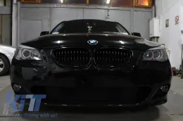 Предна Броня с Централни решетки за BMW 5 Series E60 E61 (2007-2010) M-Technik Дизайн Без фарове за мъгла-image-6021799