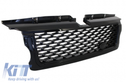 Централна решетка и Странични вентилационни отвори отвори, подходящи за Land Rover Range Rover Спорт (2005-2008) L320 автобиография Look All Черен Edition-image-6026288