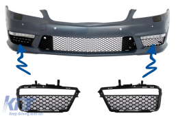 image-43-Предна Броня Странични решетки Фарове за мъгла DRL подходящи за Mercedes S-Class W221 (2005-2012) S63 S65 Дизайн