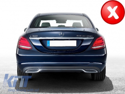 Черен капаци за накрайници за ауспух подходящи за MERCEDES C-Class W205 S65 E65 GLE W166 X166 GLC W253 Спорт Дизайн-image-6023065