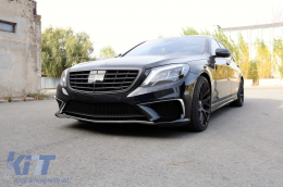 Комплект за каросерия, подходящ за Mercedes W222 S-Class (2013-06.2017) Дълга версия с Накрайници за ауспух S65 Хром Special Edition-image-6085361