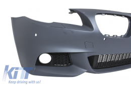 Предна Броня , подходяща за BMW F10 F11 5 Series (2011-up) M-Technik Дизайн with Kidney Решетки М дизайн с двойна лента Piano Black-image-6023417