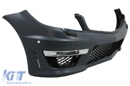 Боди комплект със Спорт Предна Решетка Черен подходящ за Mercedes C-Class W204 (2007-2014) Facelift C63 Дизайн-image-6024825
