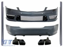 image-3-Body Kit suitable for MERCEDES Benz W221 S-Class 2005-2011 S63 S65 A-Design with Exhaust Muffler Tips Black Edition